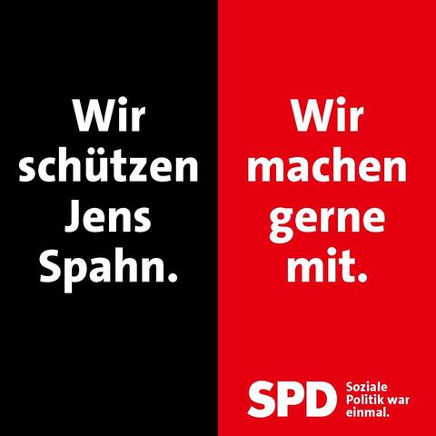CDU: Wir schützen Jens Spahn. 
SPD: Wir machen gerne mit.