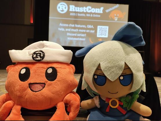 Cirno and Ferris at Rustconf 2025