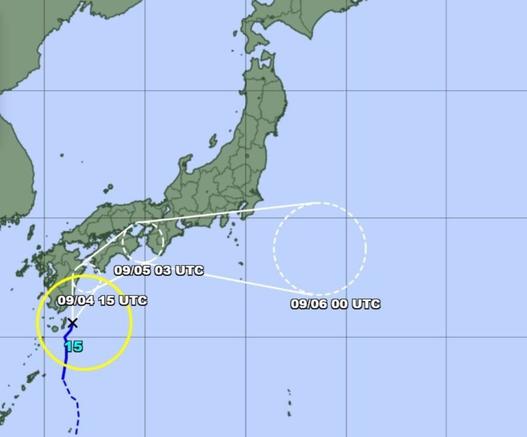 Tropical Storm Peipah forms off southwestern Japan