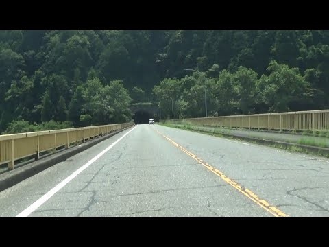 【車窓】国道191号、加計大橋と加計トンネル　（安芸太田町 2025.8.13-14)