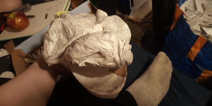 Frontal view of puppet