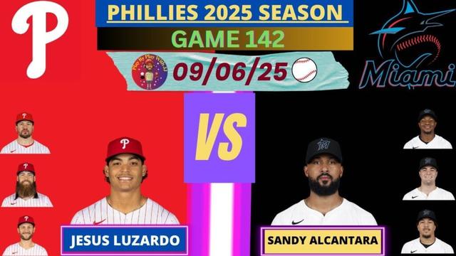 フィラデルフィアフィリーズ @マイアミマーリンズライブプレイバイプレイ（09-06-25）#Phillies #Marlins