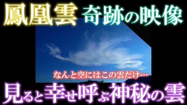 偶然ではありえない…【東京上空に出現】見ると吉兆を呼ぶと伝わる鳳凰の形の雲が出現し映像で撮影できました