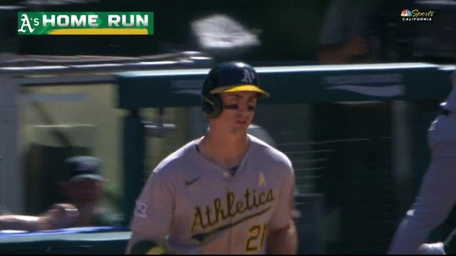 Tyler Soderstorm crushes seventh-inning solo homer vs. Angels – NBC Sports Bay Area & California