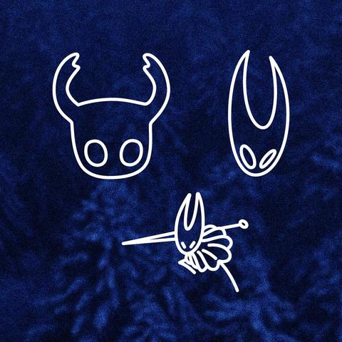 Line icons of the Hollow Knight game icons
