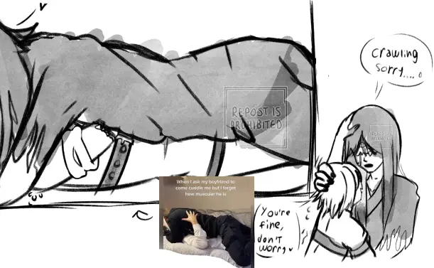 Imagine when telling your tall ghostly bf to come cuddle, couldn't be me /lh