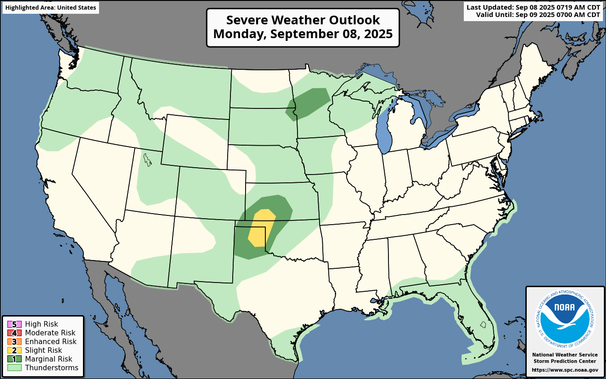US Thunderstorm Map
