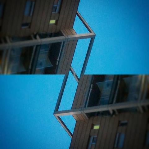 A symmetrical view of a building