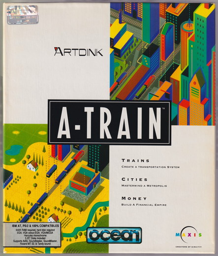 A-Train - Complete box scans from the 5.25inch 1.2MB box for the IBM-PC