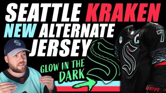 Seattle Kraken NEW Alternate Jersey! GLOW IN THE DARK!