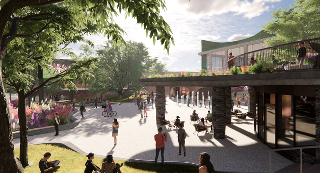 Artist's impression of new greener Castle Square