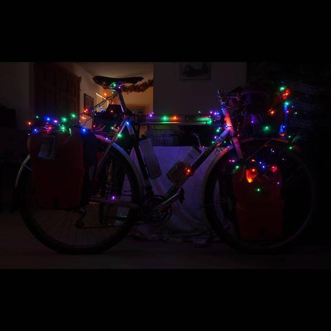 Photo by Neil E. Hodges on December 24, 2020. Image may contain: bicycle and night.