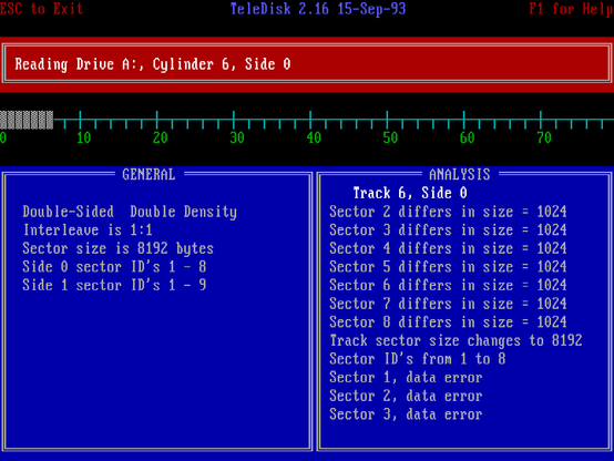 Using TeleDisk to dump another disk image format. It works!