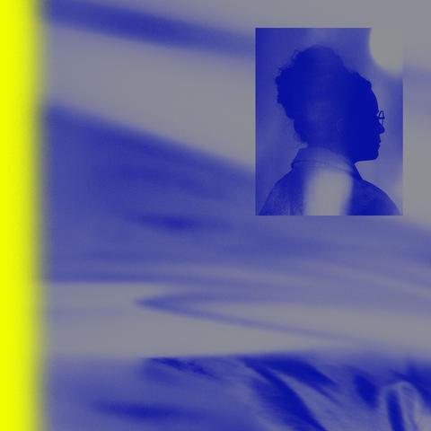 Anne Paceo Album cover, gelb blau verlauf mit Foto als Siloutte.