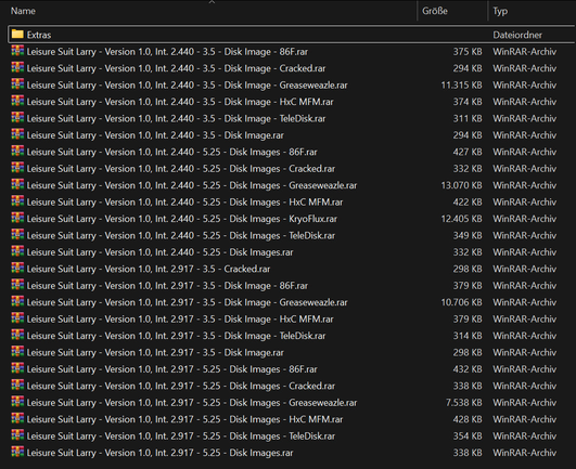 My personal collection of disk images for the original game "Larry Leisure Suit", version 1.0 from 1987.