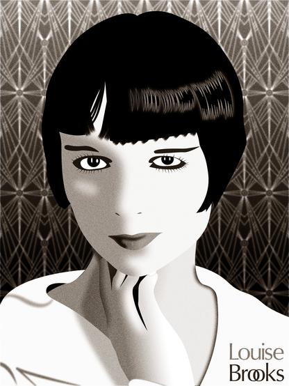 Vector portrait of Louise Brooks