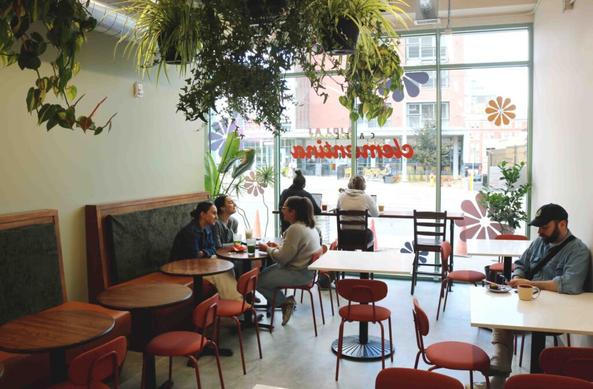 Photo of the interior of the newly opened Cafe Clementina in Kitchener, Ontario.