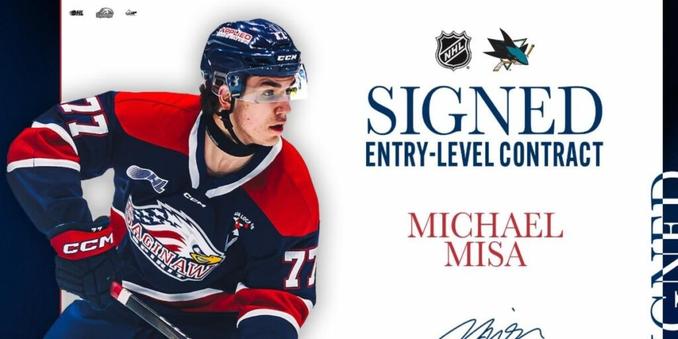 Michael Misa signs entry-level NHL contract with San Jose