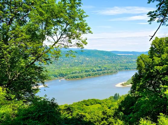 View of the danube from the castle if visegrad, hungary