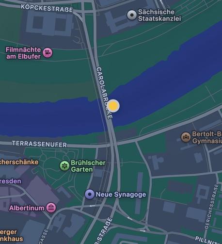 App beer with me, position an der carolabrücke