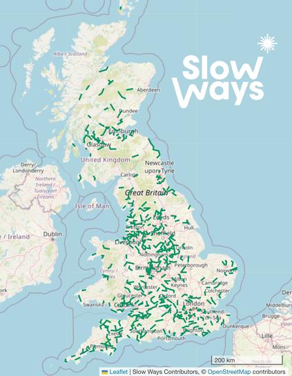 Map of Britain showing 618 routes that need checking.