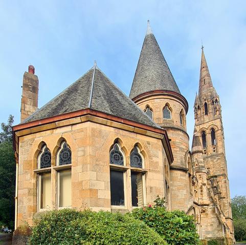A French Gothic style Victorian church in Glasgow.