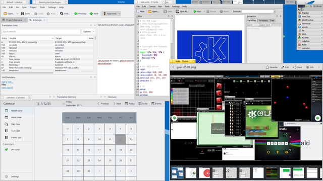 Some KDE gear25 applications running on Haiku R1B5 64bit (not released)