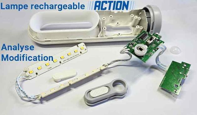 Lampe rechargeable vendue par Action