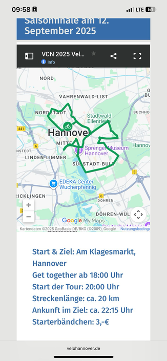 Die letzte Route in Diesem Jahr- führt entlang der Touristischen Georgengarten - & in Die Premium Veloroute 05- wo Wir die Alltägliche Autogewalt Blockade - ehemals der Autonormalität vertrieben haben