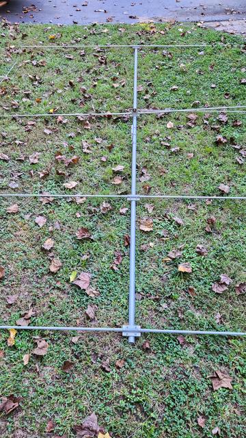 Six meter yagi antenna laying on the ground.