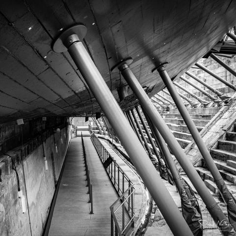 Underneath the hull of HMS Victory
