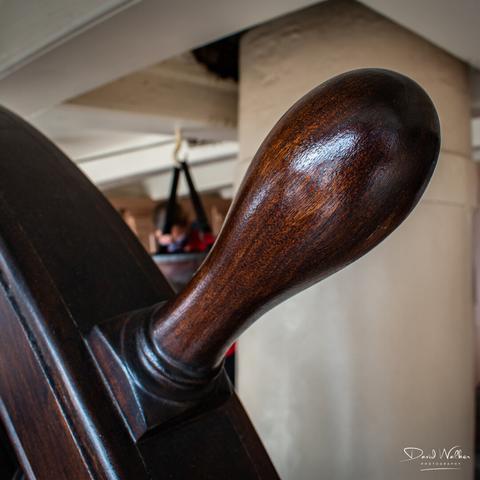 The ships wheel on HMS Victory