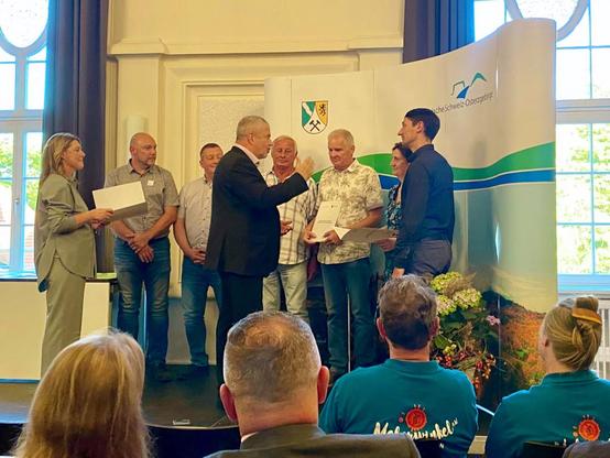Feierliche Übergabe der Fördermittelbescheide für ehrenamtliches Engagement im  Landratsamt Schloss Sonnenstein in Pirna
