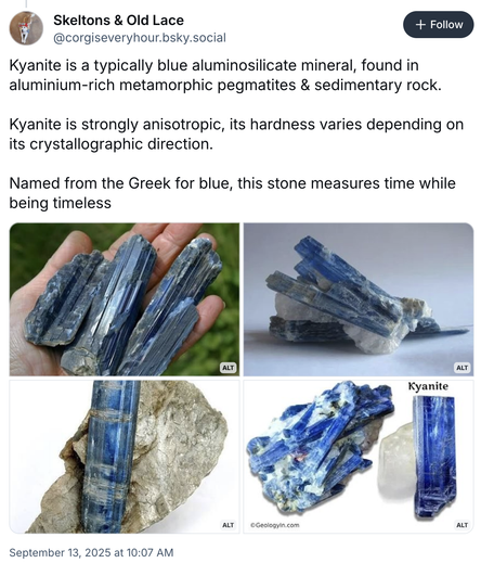 Photos of blue kyanite