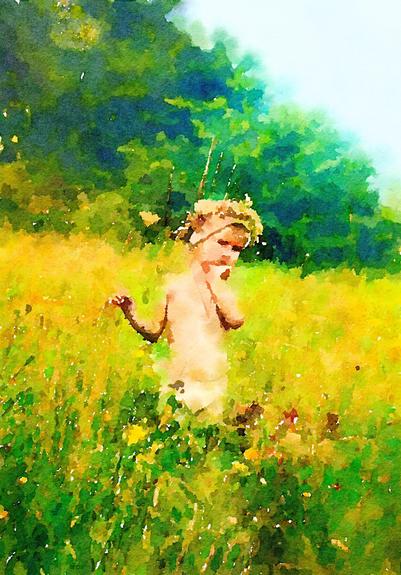 Kolorierte Variante des Bildes umgewandelt als Aquarell Bild