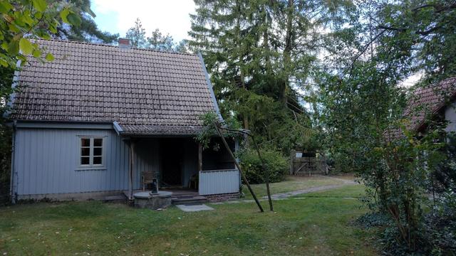 Blick auf das ehemalige Wohnhaus des Schriftstellers Arno Schmidt in Bargfeld