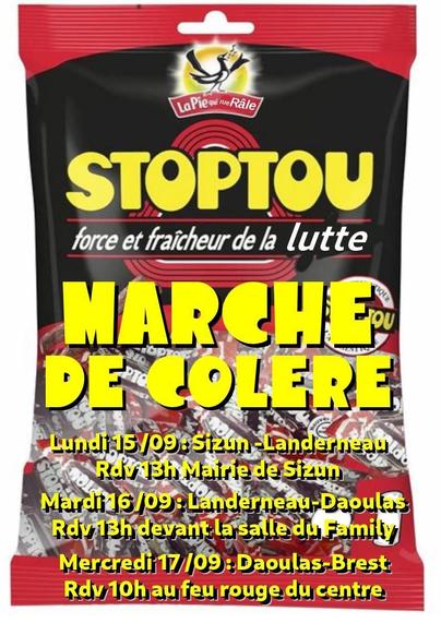 Marche de STOPTOU de Sizun à Brest en passant par Landerneau et Daoulas