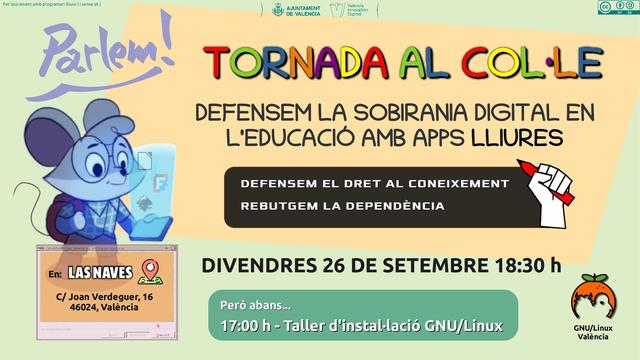 Parlem! Tornada al col·le amb programari lliure