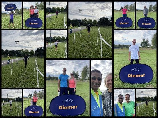 Photo collage of runners at Riemer parkrun