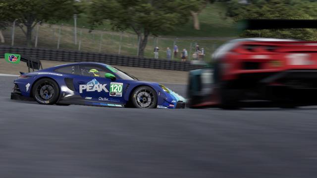 A Porsche on the left, a Ferrari on the right about to t-bone the Porsche.