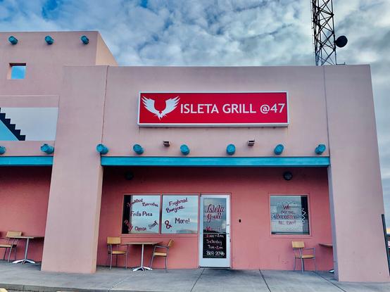 The front of the Isleta Grill in ABQ NM