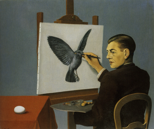 The original work by Magritte that I based this painting
