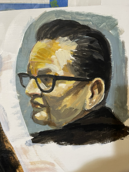 One of my studies of the cartoonist Lalo Alcaraz