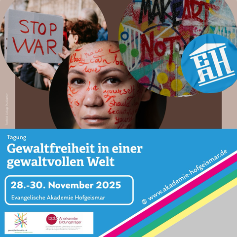 SharePic zur Veranstaltung „Gewaltfreiheit in einer gewaltvollen Welt“