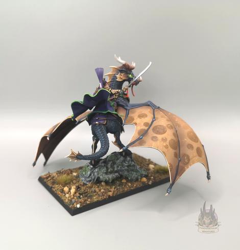 Grand Cathay Shugenan Lord on a Great Spirit Longma - back view