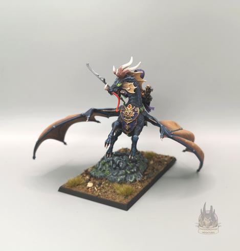 Grand Cathay Shugenan Lord on a Great Spirit Longma - direct front view to focus on the head and chest armour