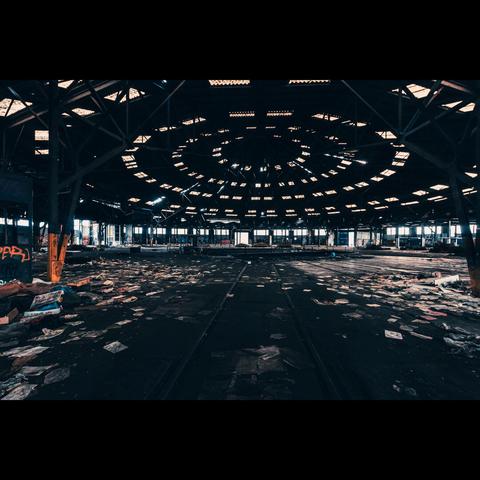 Abandoned train hangar, URBEX, France