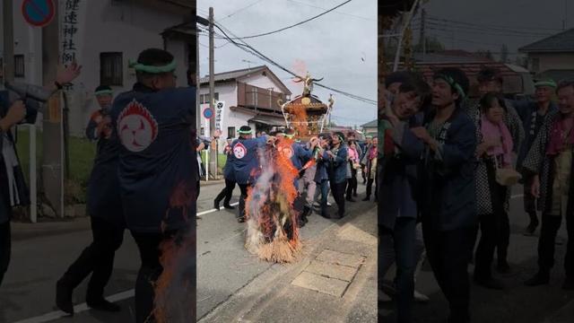 ”火渡り神輿！”　令和7年 神奈川県秦野市下大槻 健速神社例大祭 神輿渡御 #神輿 #祭り #火渡り
