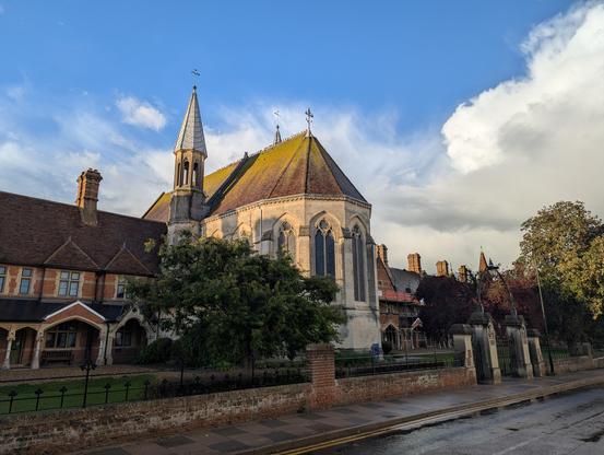 The chapel of the Faversham Almshouses. The sun had just returned after a heavy rain shower. Victorian in origin, it dates to 1863. 13/09/25