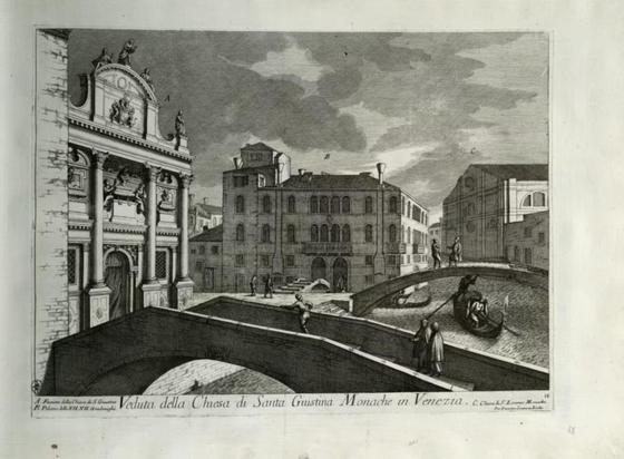 Domenico Lovisa -- Il Gran Teatro di Venezia -- plate 18 -- Veduta della Chiesa di S. Giustina